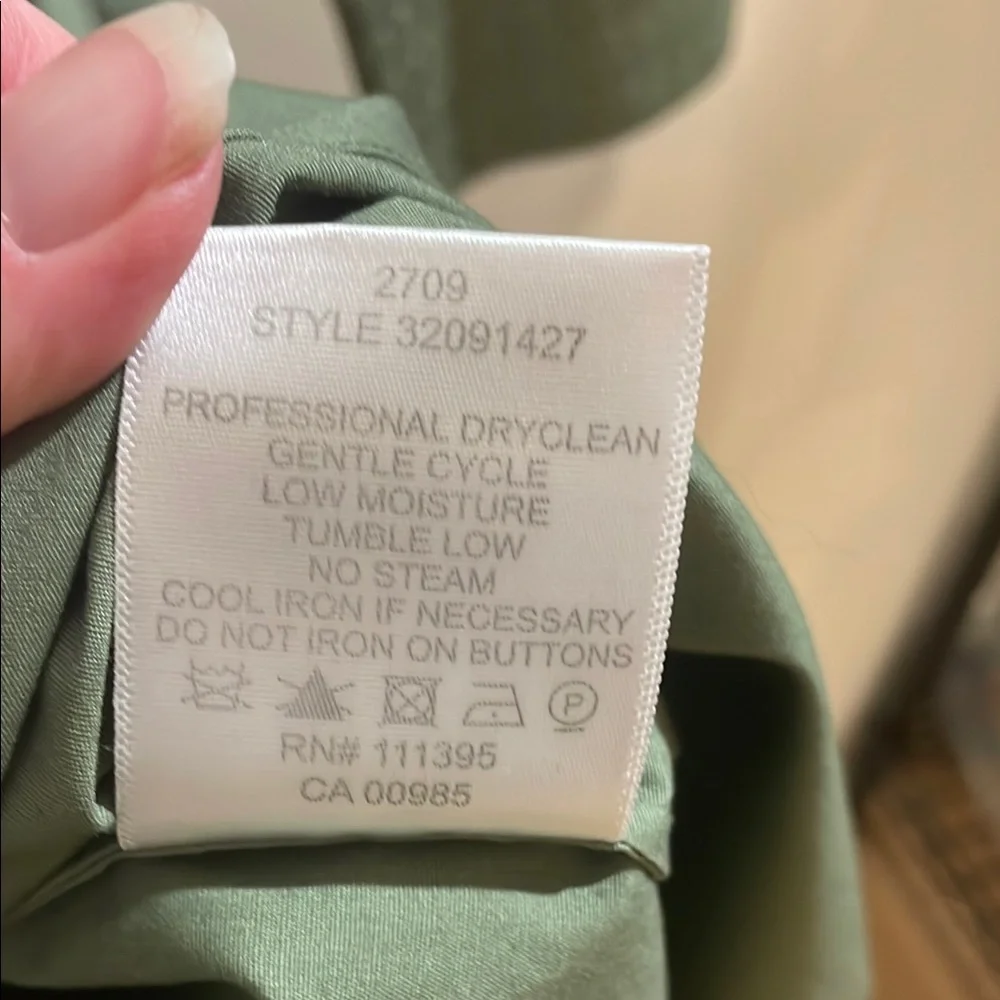 Tory Burch Olive Green Utility Shirt Dress - Picture 7 of 8